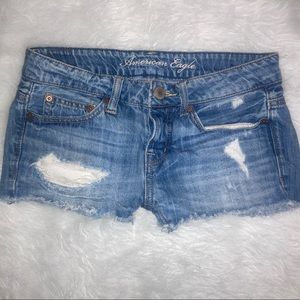 American Eagle 00 Shorts Distressed Denim
